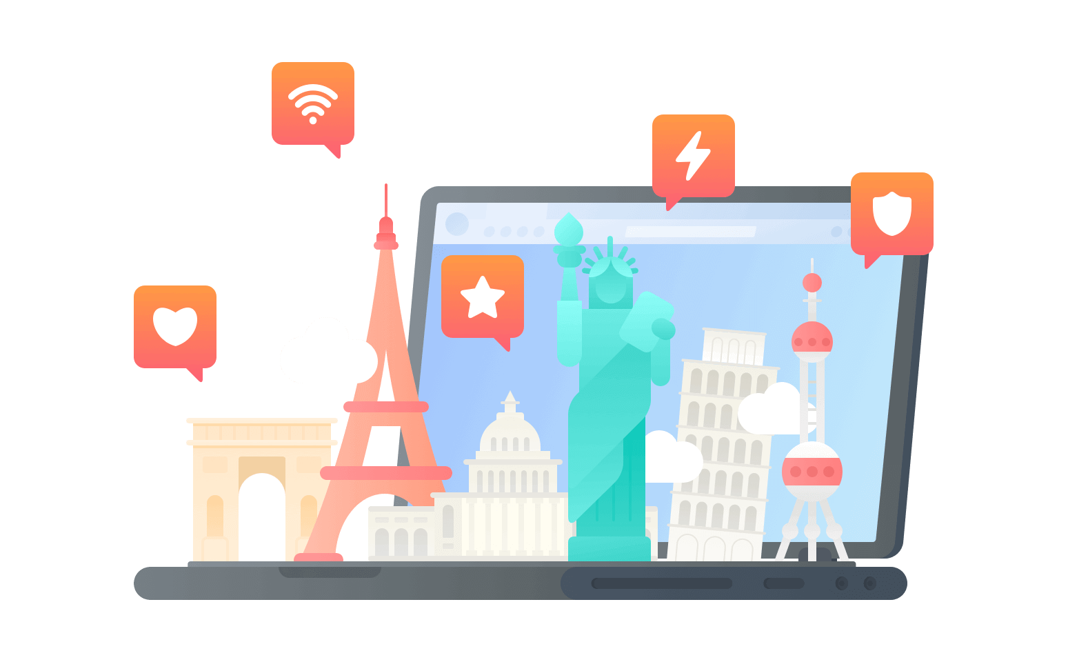 在圣皮埃尔和密克隆岛连接到中国的软件 - 翻回VPN